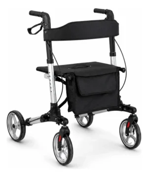 Andador Rollator Ultraliviano de Aluminio 4 Ruedas con Asiento y Respaldo