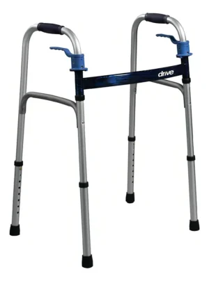 Andador Reforzado de Aluminio, Plegable con Gatillo, hasta 158 kg
