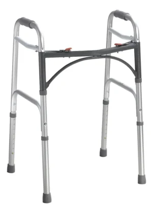 Andador Fijo Plegable, Altura Regulable, hasta 135 kg