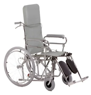 Silla de Ruedas Reclinable de Acero