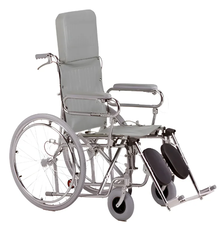 Silla de Ruedas Reclinable de Acero