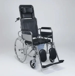 Silla de Ruedas Reclinable con Eleva Piernas e Inodoro 536