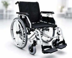 Silla de Ruedas de Aluminio Plegable Doble Cruceta